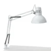 Lámpara de pinza MAULstudy, blanca, altura 44 cm, metal