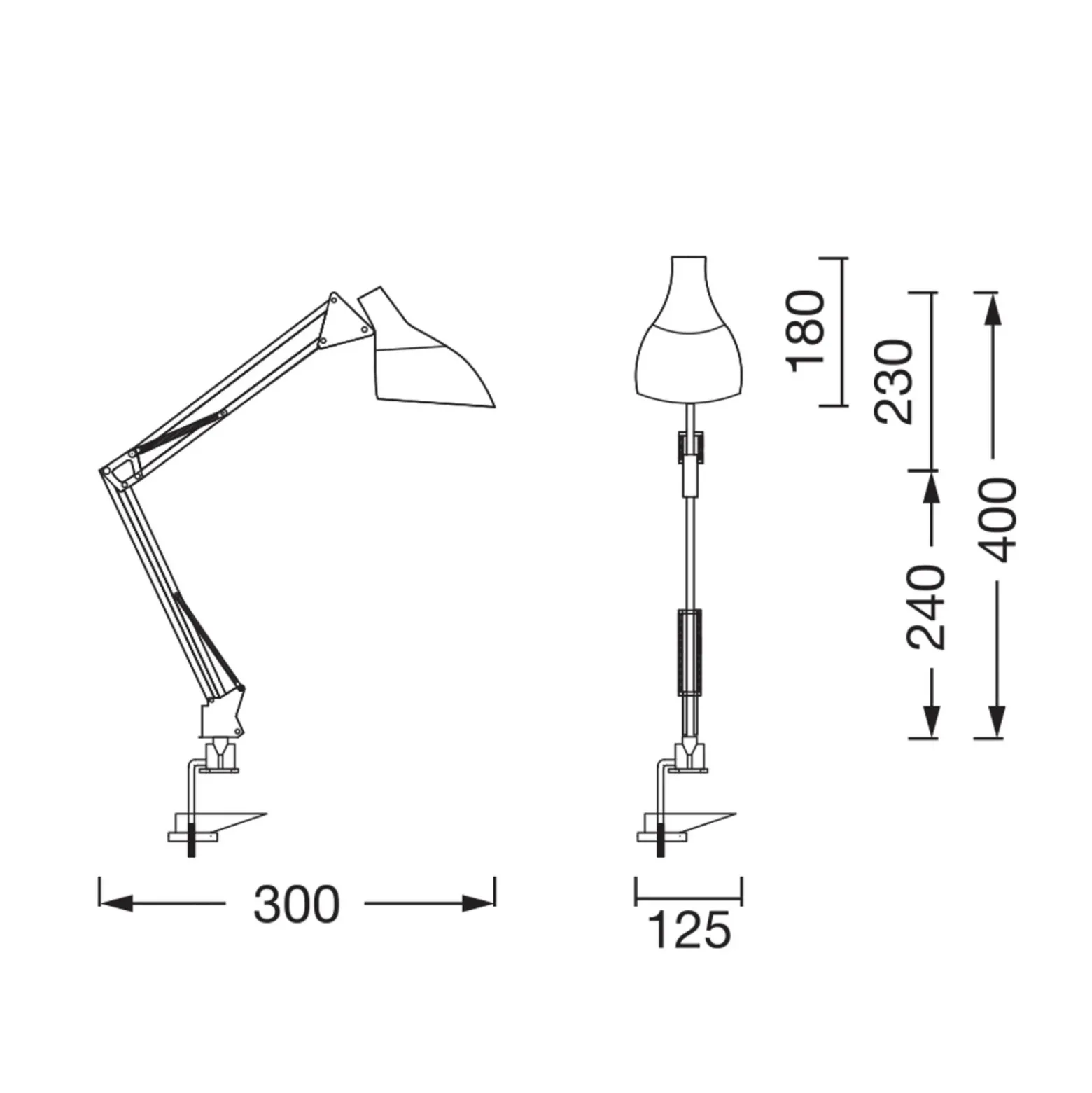 Lámpara de pinza OSRAM Office Line Desk Pear Clip, blanca, E27