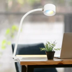 Lámpara de pinza recargable LED Tari, blanca, CCT, regulador táctil, USB