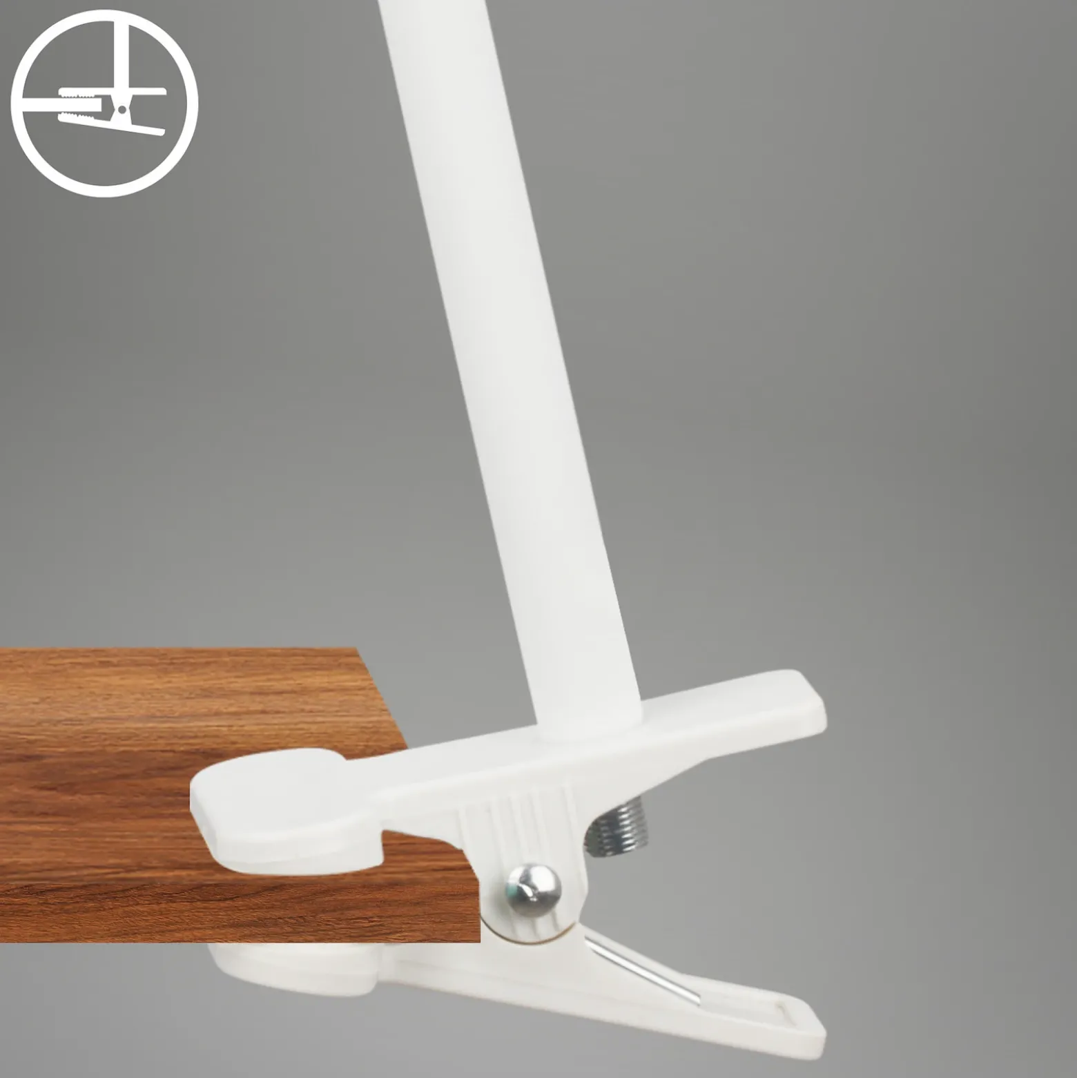 Lámpara de pinza recargable LED Tari, blanca, CCT, regulador táctil, USB