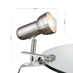 Lámpara de pinza Samal satén