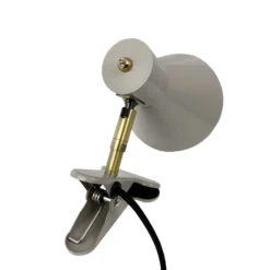 Lámpara de pinza Sleep de Dyberg Larsen, marrón, Ø 15 cm, acero