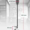 Lámpara de pinza Snake, negra, de metal, orientable, GU10