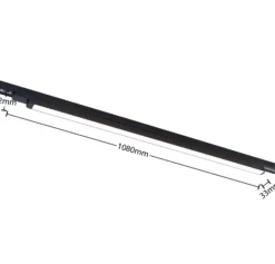 lámpara de riel LED Arcchio Harlow, negro, 109 cm, 3000 K