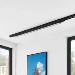 lámpara de riel LED Arcchio Harlow, negro, 109 cm, 3000 K
