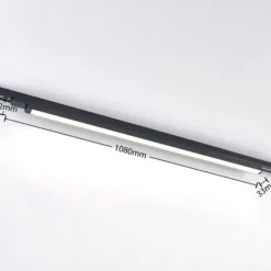 Lámpara de riel LED Arcchio Harlow, negra, 109 cm, 4000 K