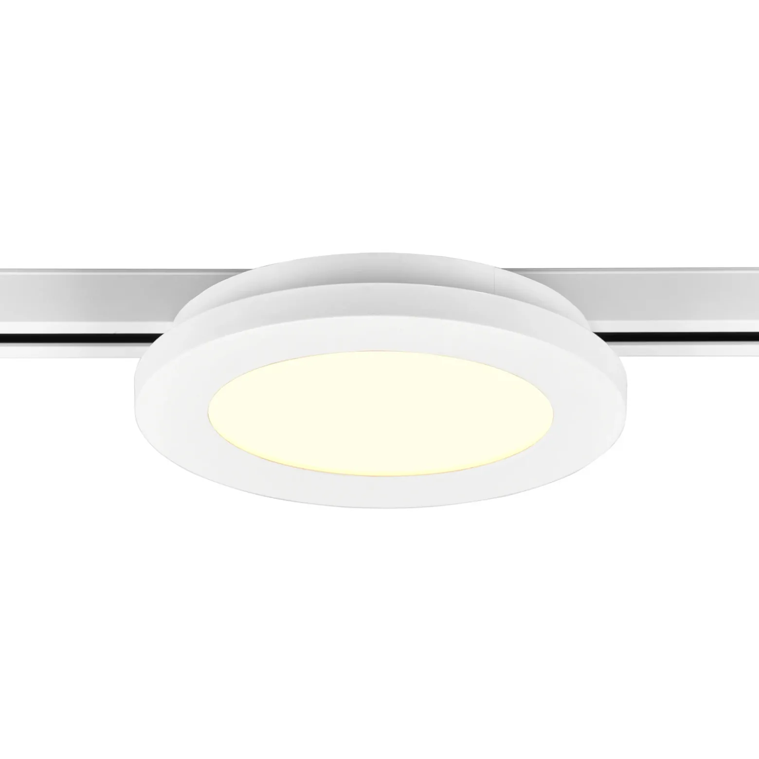 Lámpara de riel LED Camillus para DUOline, blanco, Ø 17 cm