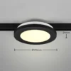 Lámpara de riel LED Camillus para DUOline, negra, Ø 17 cm