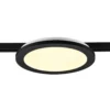 Lámpara de riel LED Camillus para DUOline, negra, Ø 26 cm