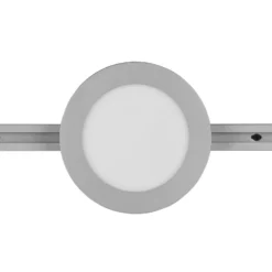 Lámpara de riel LED Camillus para DUOline, titanio, Ø 17 cm