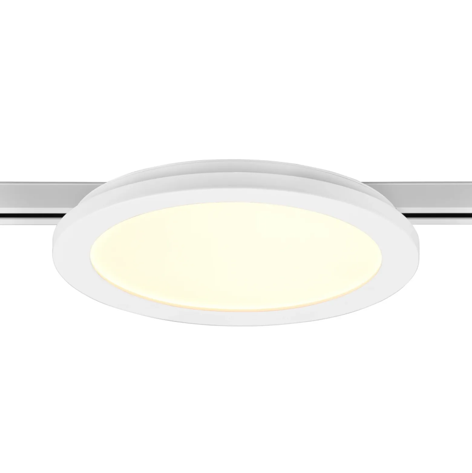 Lámpara de riel LED Camillus para DUOline, blanco, Ø 26 cm