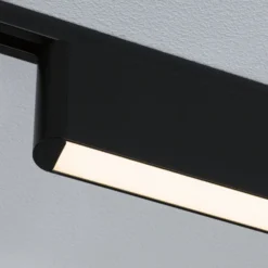 Lámpara de riel LED Paulmann URail, modelo Ceris, color negro, 3000 K, 37 cm