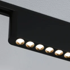 Lámpara de riel LED Paulmann URail Zelos, negra, 3000 K, 37 cm