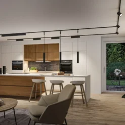 Lámpara de riel LED Paulmann URail Zelos, negra, 3000 K, 37 cm