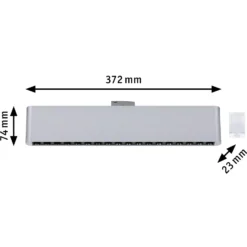 Lámpara de riel LED Paulmann URail Zelos, cromada, 3000 K, 37 cm