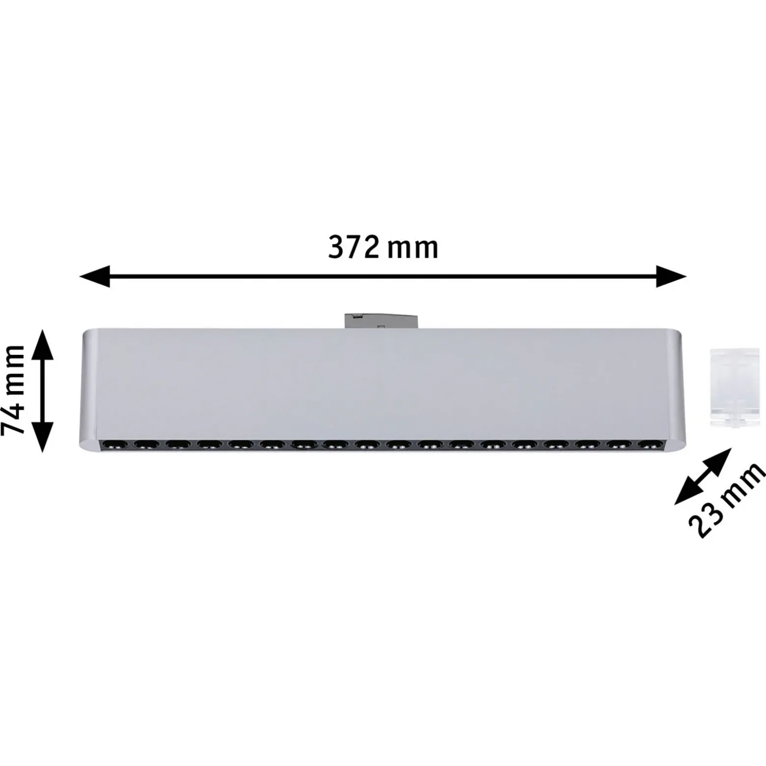 Lámpara de riel LED Paulmann URail Zelos, cromada, 3000 K, 37 cm