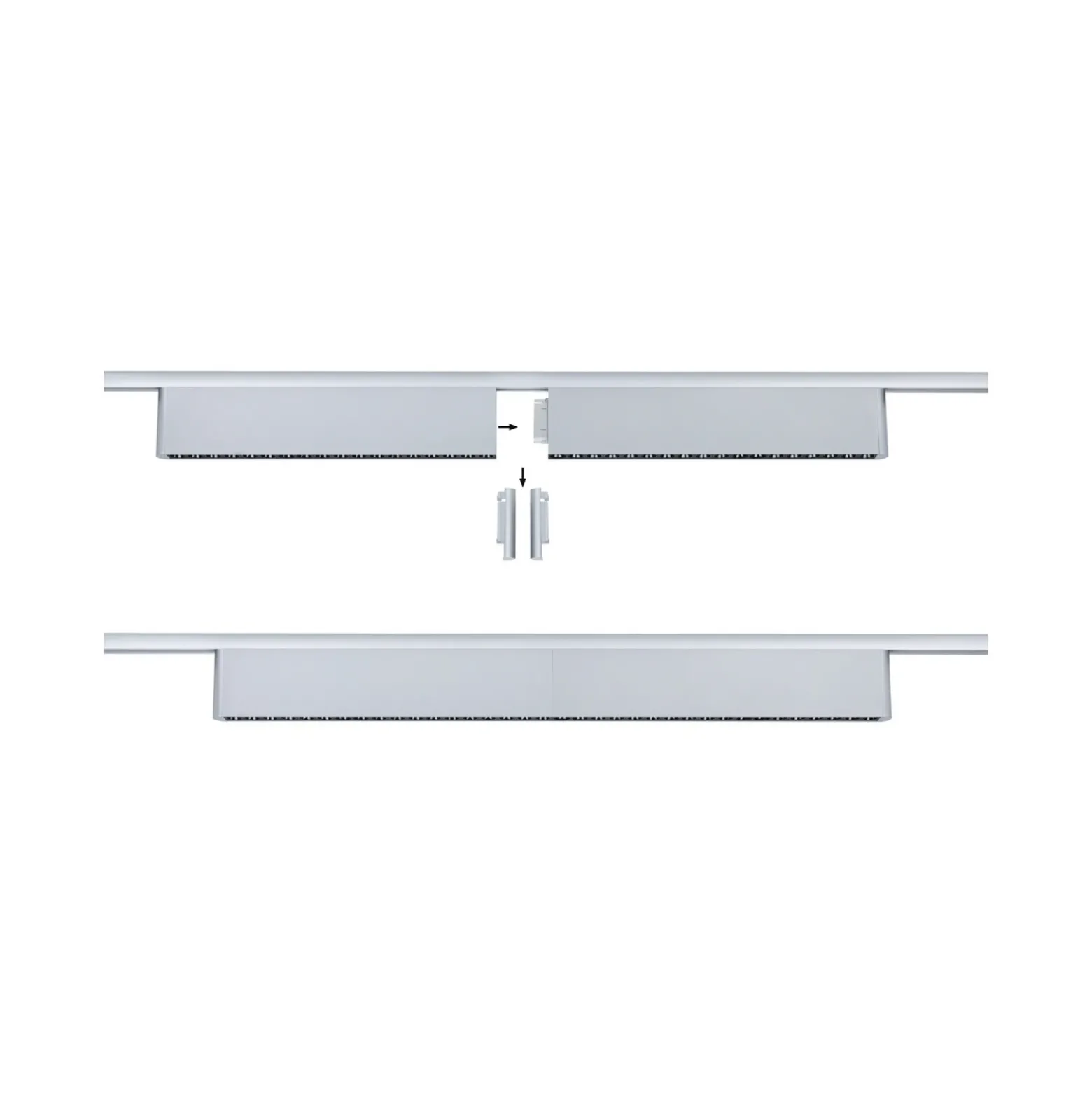 Lámpara de riel LED Paulmann URail Zelos, cromada, 3000 K, 37 cm