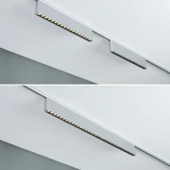 Lámpara de riel LED Paulmann URail Zelos, cromada, 3000 K, 37 cm