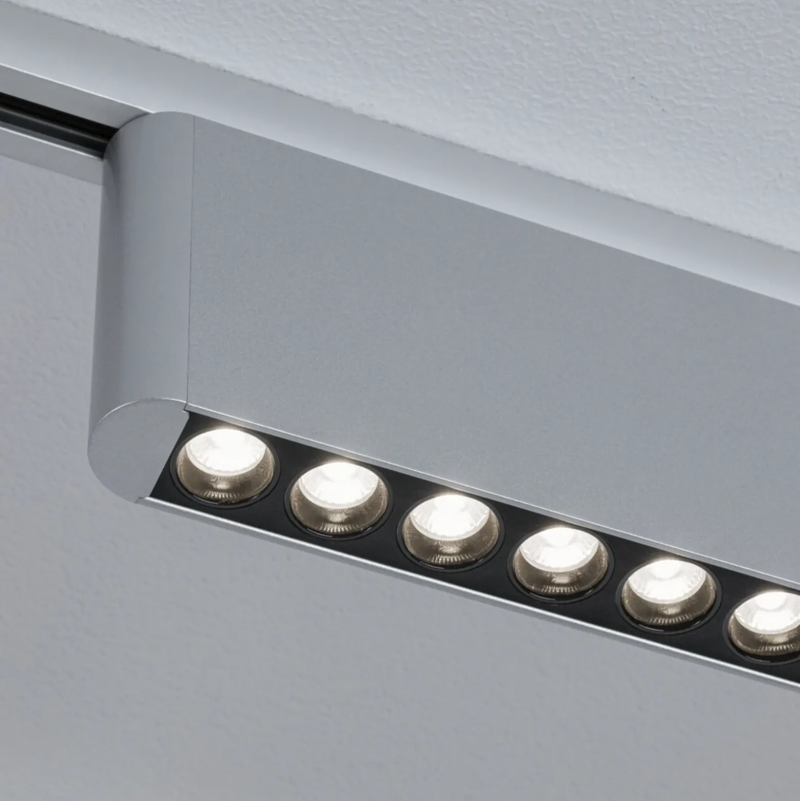 Lámpara de riel LED Paulmann URail Zelos, cromada, 4000 K, 37 cm