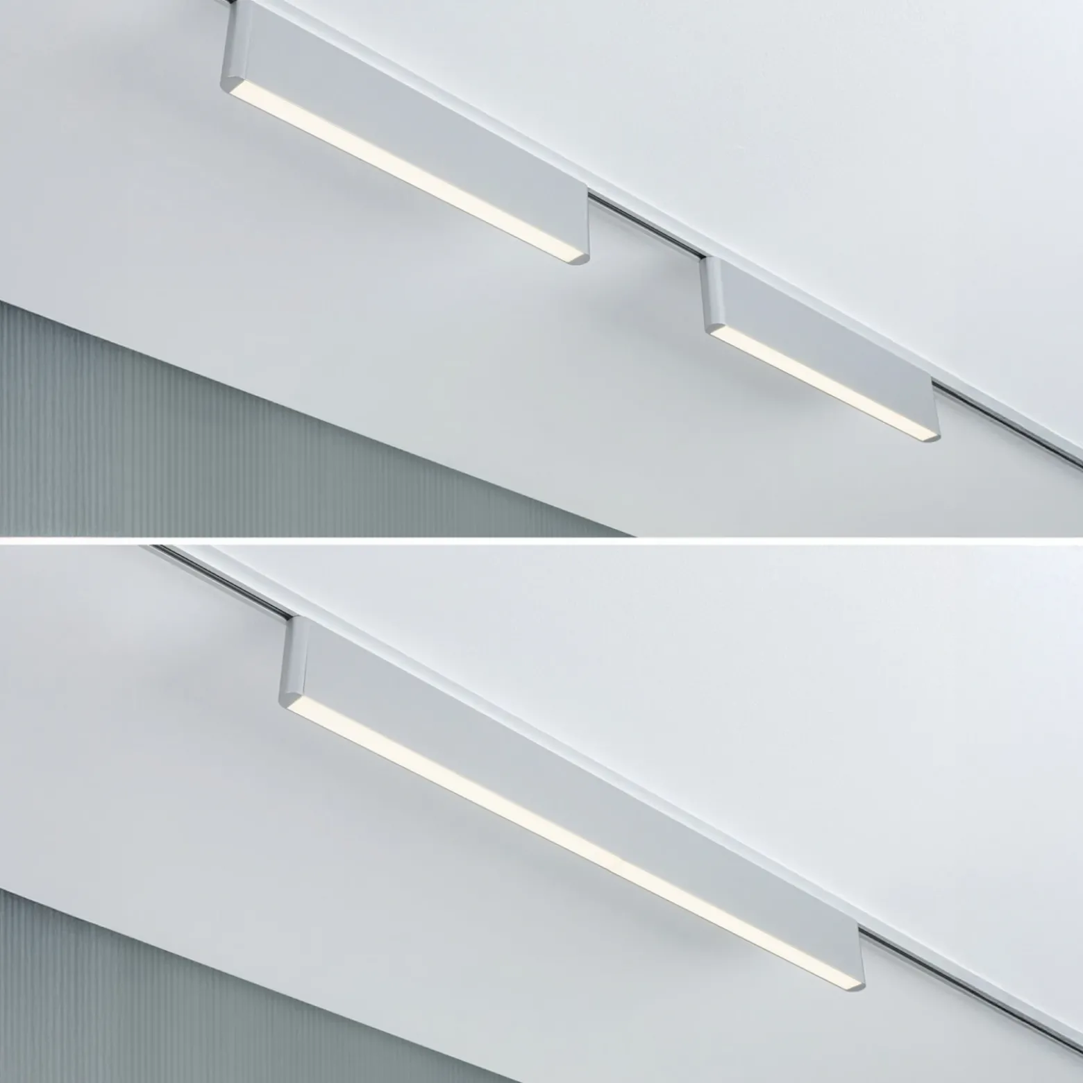 Lámpara de riel LED Paulmann URail Ceris, cromada, 3000 K, 37 cm