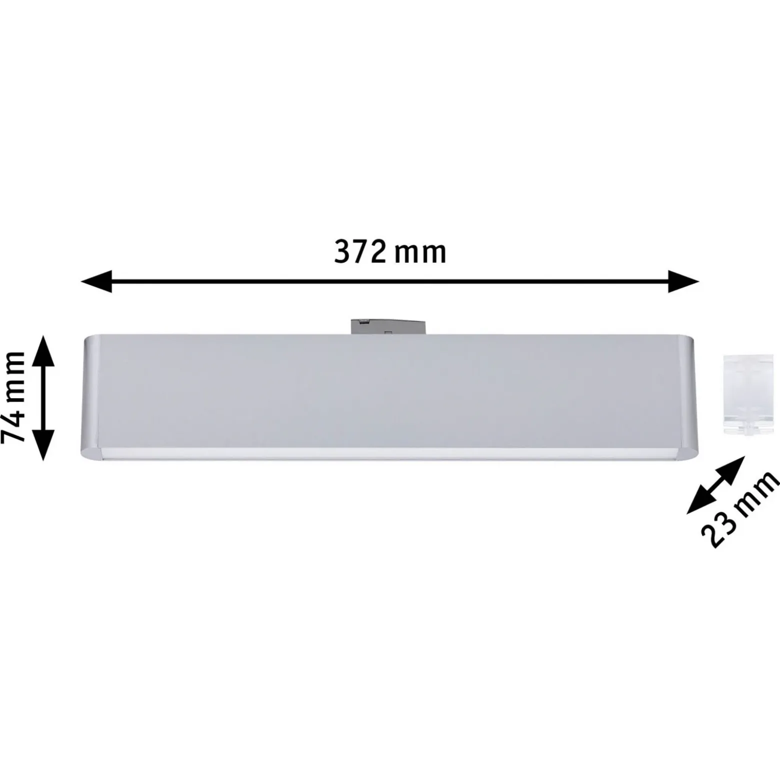 Lámpara de riel LED Paulmann URail Ceris, cromada, 3000 K, 37 cm
