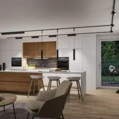 Lámpara de riel LED Paulmann URail Zelos, negra, 4000 K, 37 cm