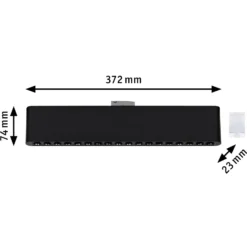 Lámpara de riel LED Paulmann URail Zelos, negra, 4000 K, 37 cm