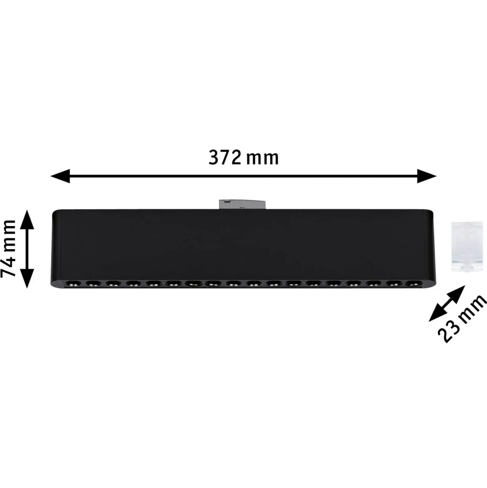 Lámpara de riel LED Paulmann URail Zelos, negra, 4000 K, 37 cm