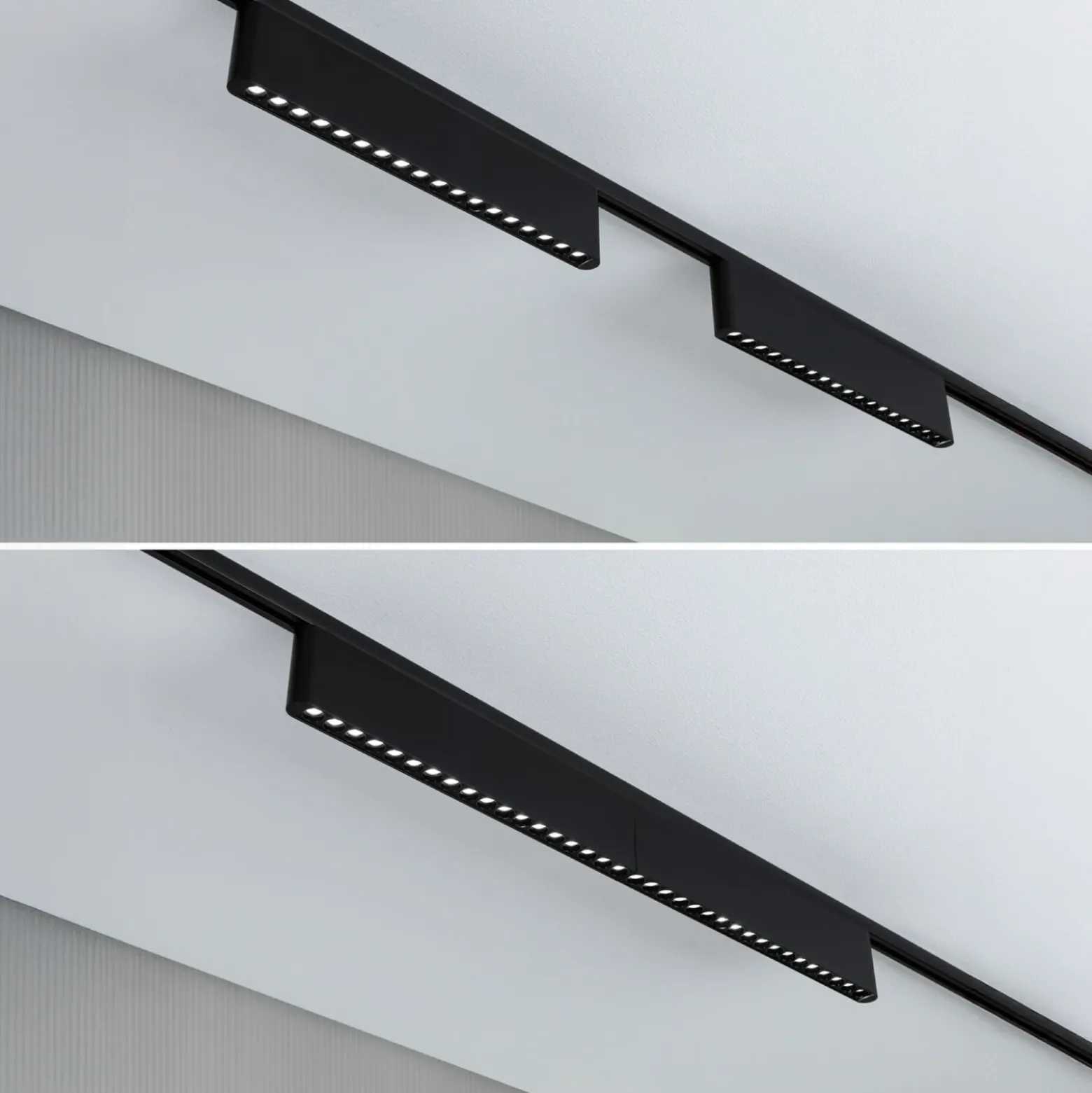 Lámpara de riel LED Paulmann URail Zelos, negra, 4000 K, 37 cm