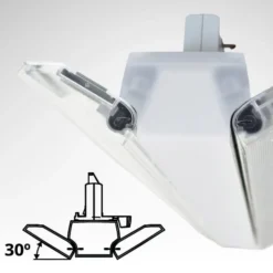 Lámpara de riel LED trifásica MEGAMAN Xavier, 3000 K, blanca, 60 cm