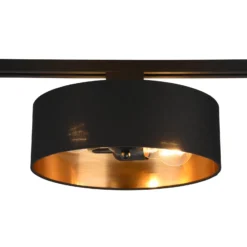 Lámpara de riel para DUOline, negro-oro, E27
