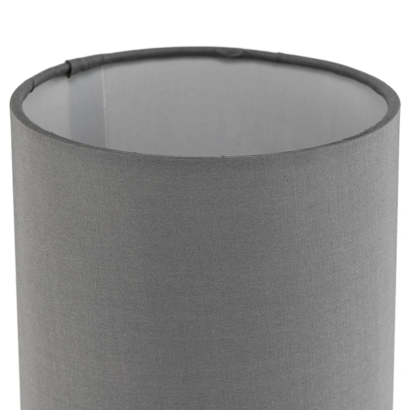 Lámpara de sobremesa Claire con pant. de tela gris