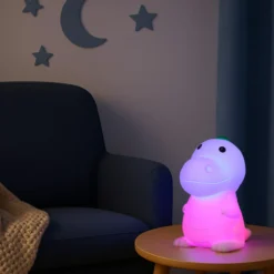 Lámpara de sobremesa LED recargable Dinosauro, Dino, blanco, RGB, atenuable