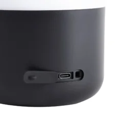 Lámpara de sobremesa recargable Lindby LED para exteriores Isaline, negra,