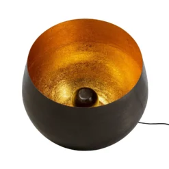 Lámpara de suelo Kare Apollon, negra, Ø 50 cm