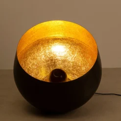 Lámpara de suelo Kare Apollon, negra, Ø 50 cm