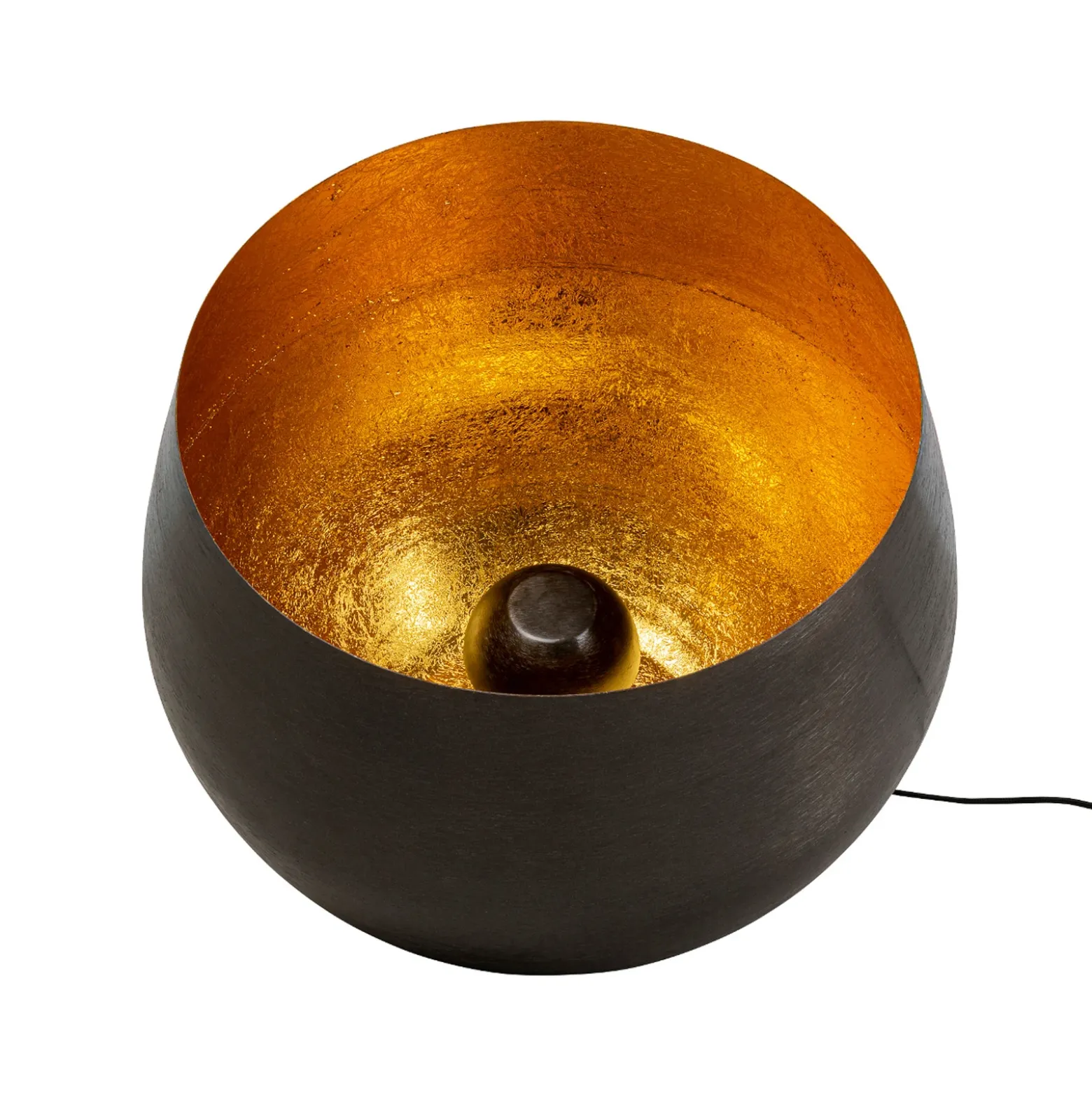 Lámpara de suelo Kare Apollon, negra, Ø 50 cm