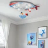 Lámpara de techo Aeronave con Joe azul-rojo-blanco