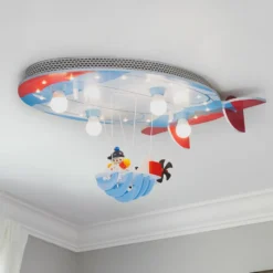Lámpara de techo Aeronave con Joe azul-rojo-blanco