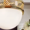 Lámpara de techo ANTIGUA VIENA, latón brillante