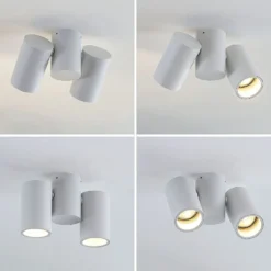 Lámpara de techo Arcchio Gesina, 2 luces, blanco, aluminio, 17,5 cm