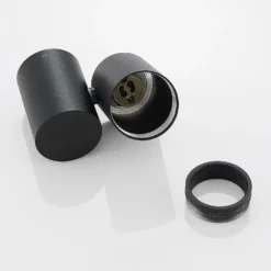 Lámpara de techo Arcchio Gesina, 1 luz, negra, aluminio, 11,6 cm