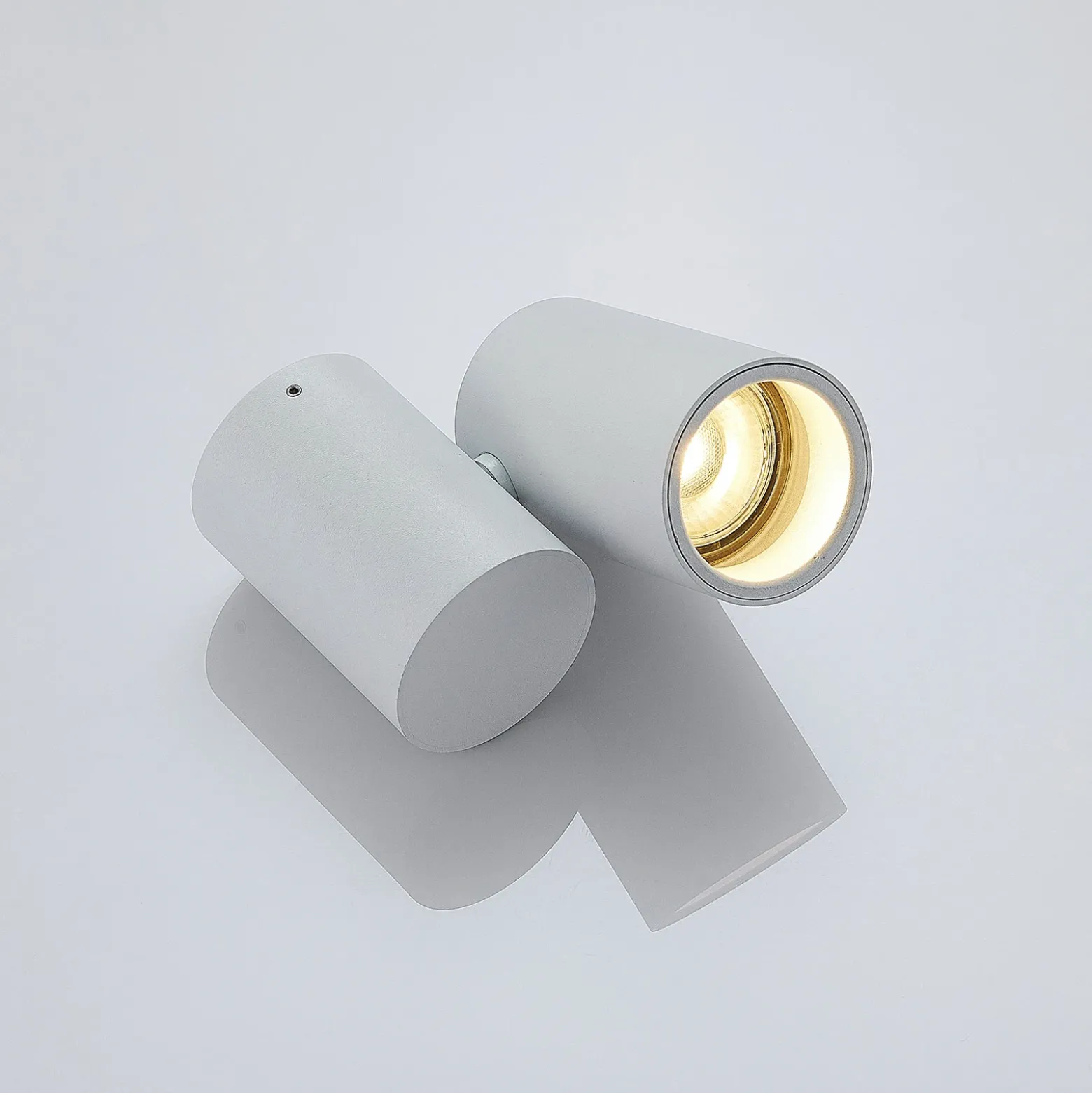 Lámpara de techo Arcchio Gesina, 1 luz, blanca, aluminio, 11,6 cm