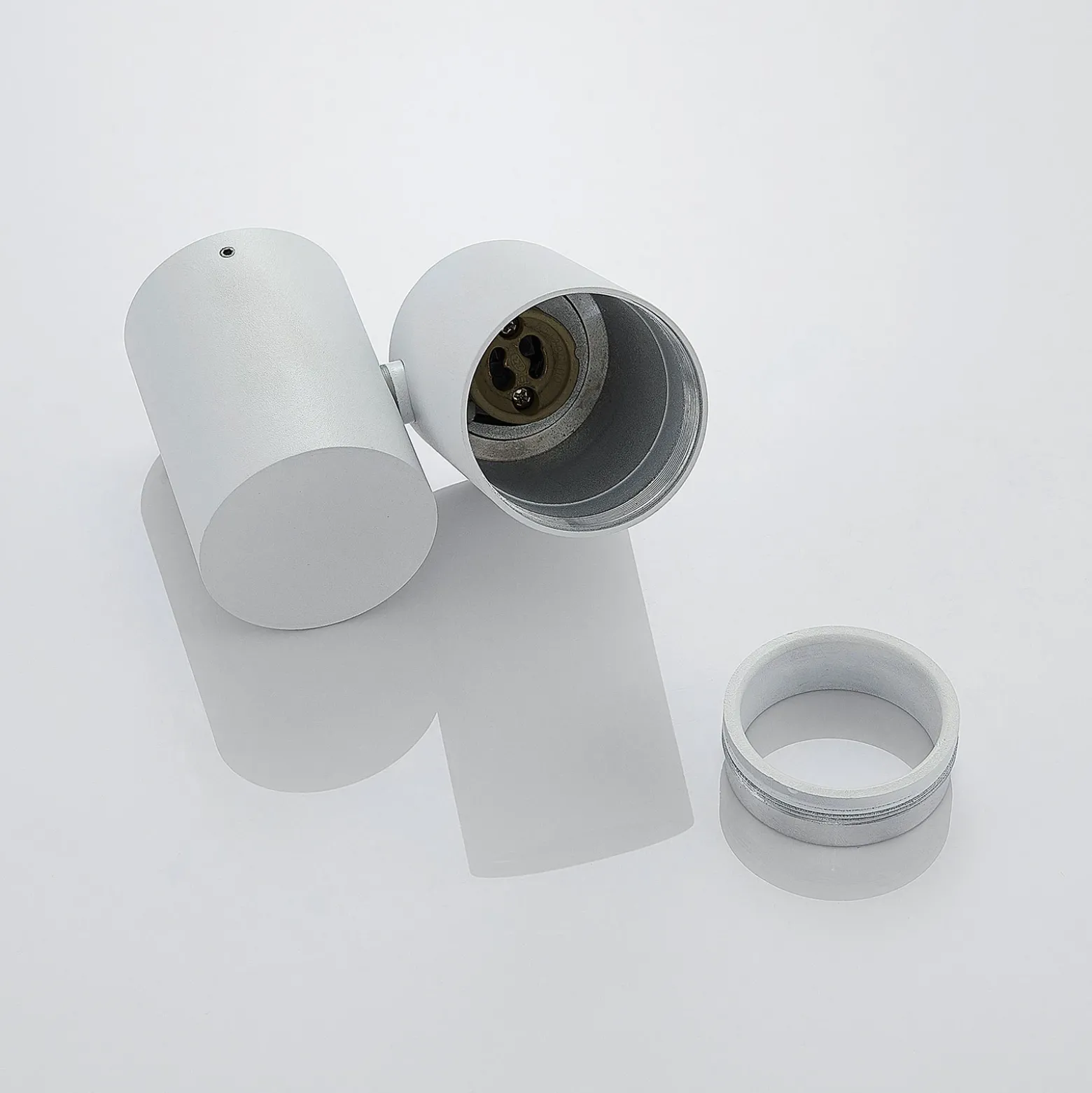 Lámpara de techo Arcchio Gesina, 1 luz, blanca, aluminio, 11,6 cm