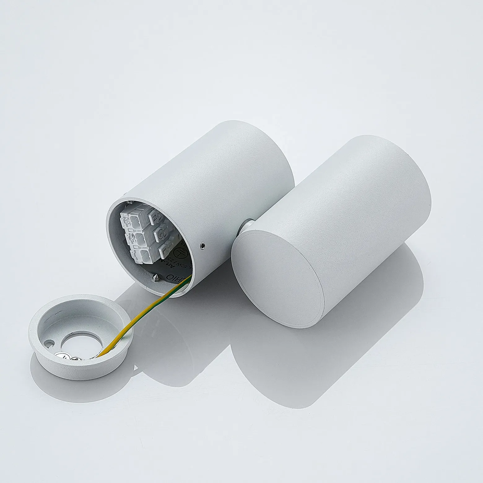 Lámpara de techo Arcchio Gesina, 1 luz, blanca, aluminio, 11,6 cm