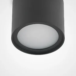 Lámpara de techo Arcchio Walisa, Ø 10 cm, negra, difusor, GU10