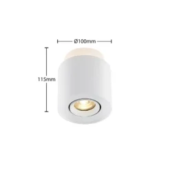 Lámpara de techo Arcchio Walisa, Ø 10 cm, blanco, metal, GU10