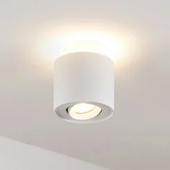 Lámpara de techo Arcchio Walisa, Ø 10 cm, blanco, metal, GU10