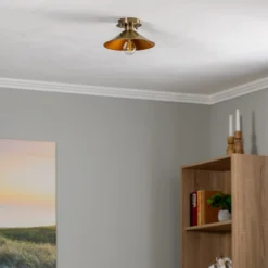 Lámpara de techo Berceste N-662 1 luz Ø24cm oro envejecido