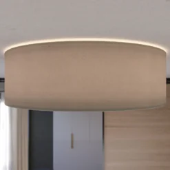 Lámpara de techo Bilbao, gris/oro, Ø 60 cm